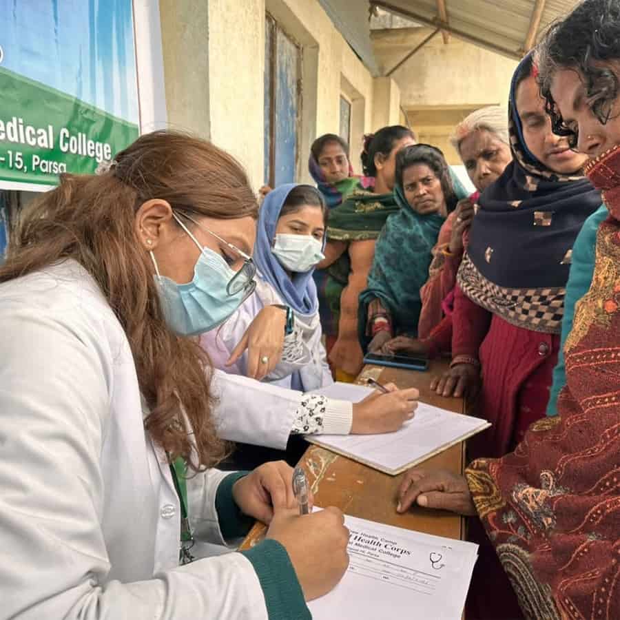 Mobile clinic in action