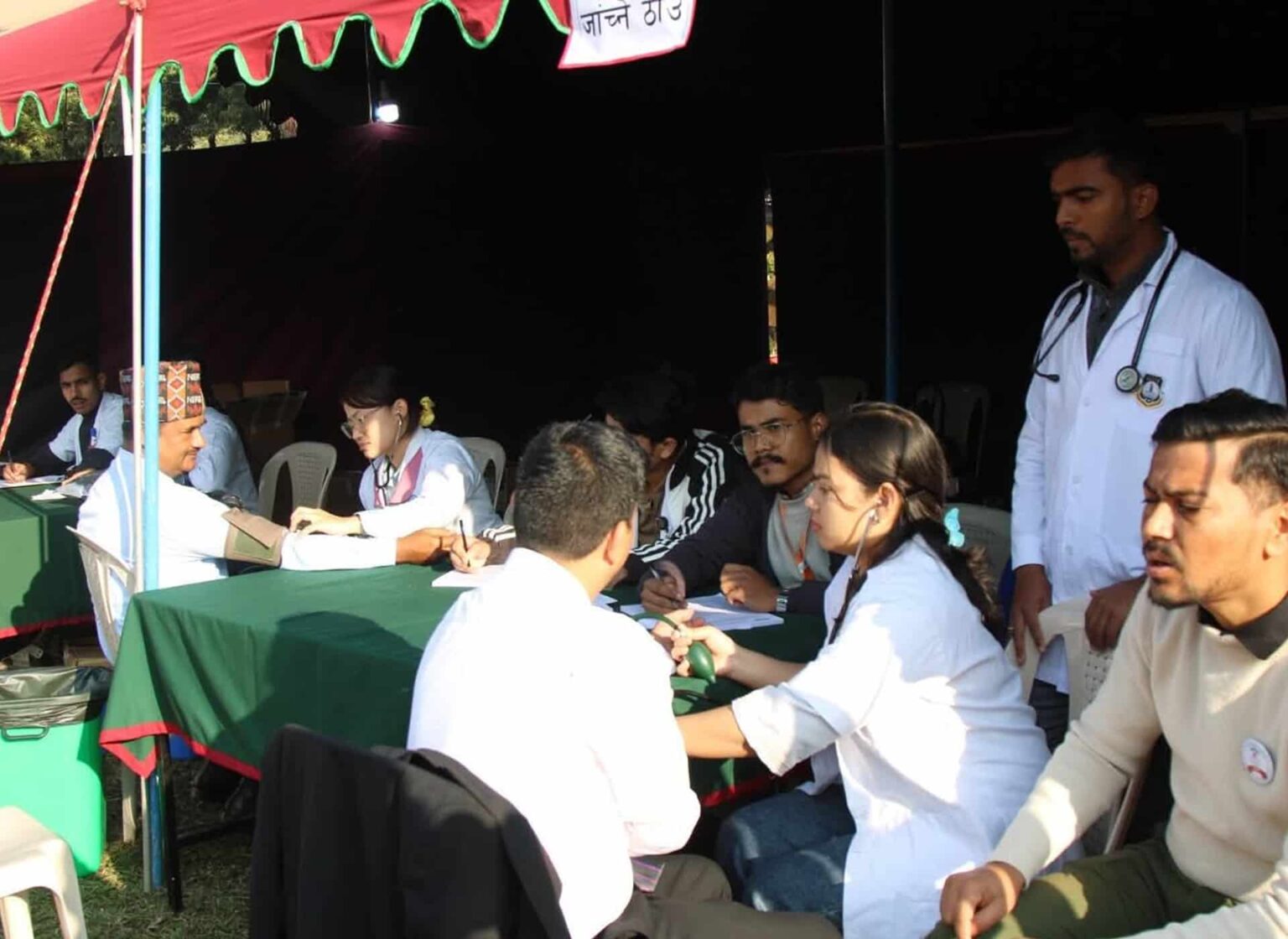 Healthcare professionals at work